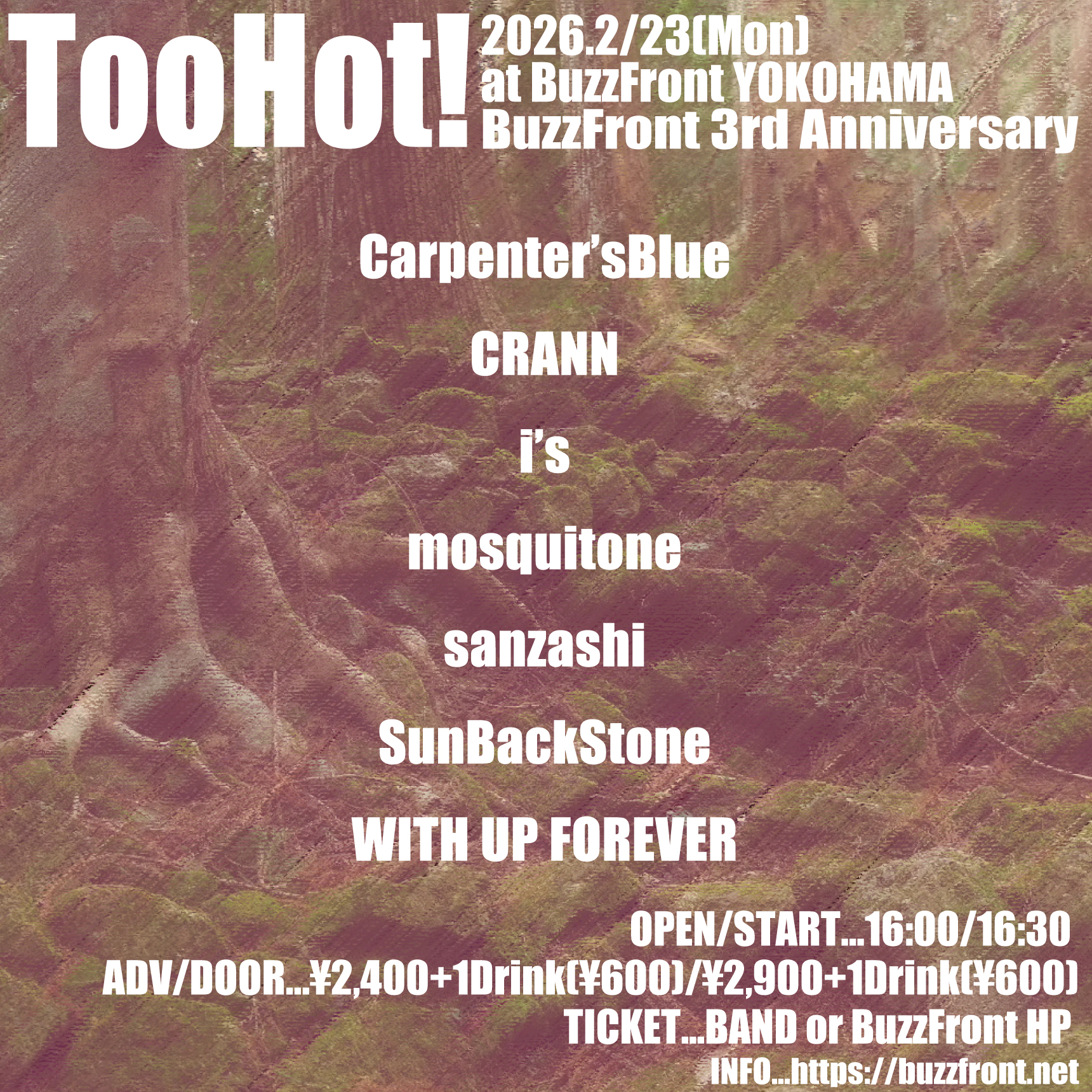 2026/2/23(月・祝) 横浜BuzzFront Too Hot! BuzzFront 3rd Anniversary